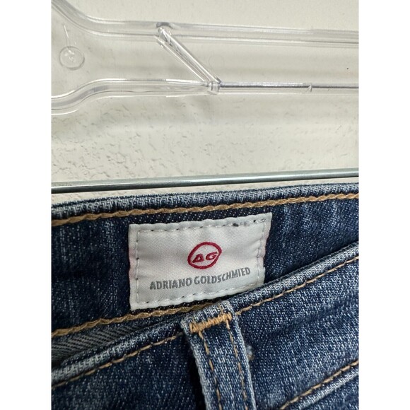 Adriano Goldschmied AG The Stilt Roll Up Cigarette Jeans Blue Distressed Sz 28R - Picture 5 of 9